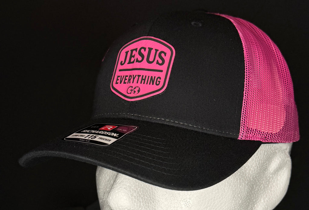 Jesus Over Everything Premium Leatherette Patch Hat