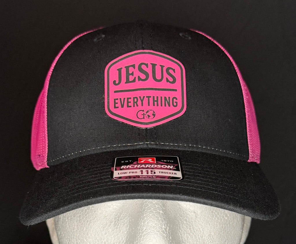 Jesus Over Everything Premium Leatherette Patch Hat