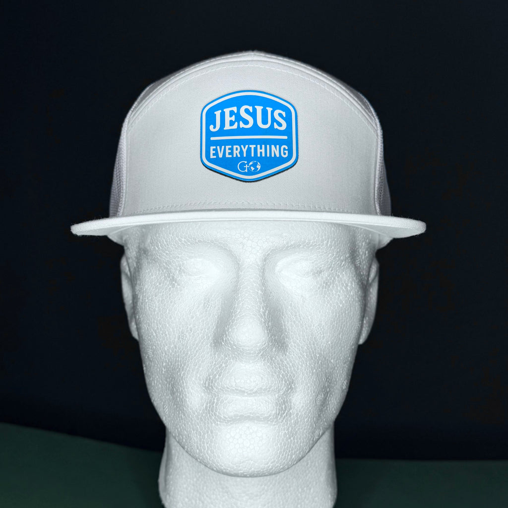 Jesus Over Everything Premium Leatherette Patch Hat