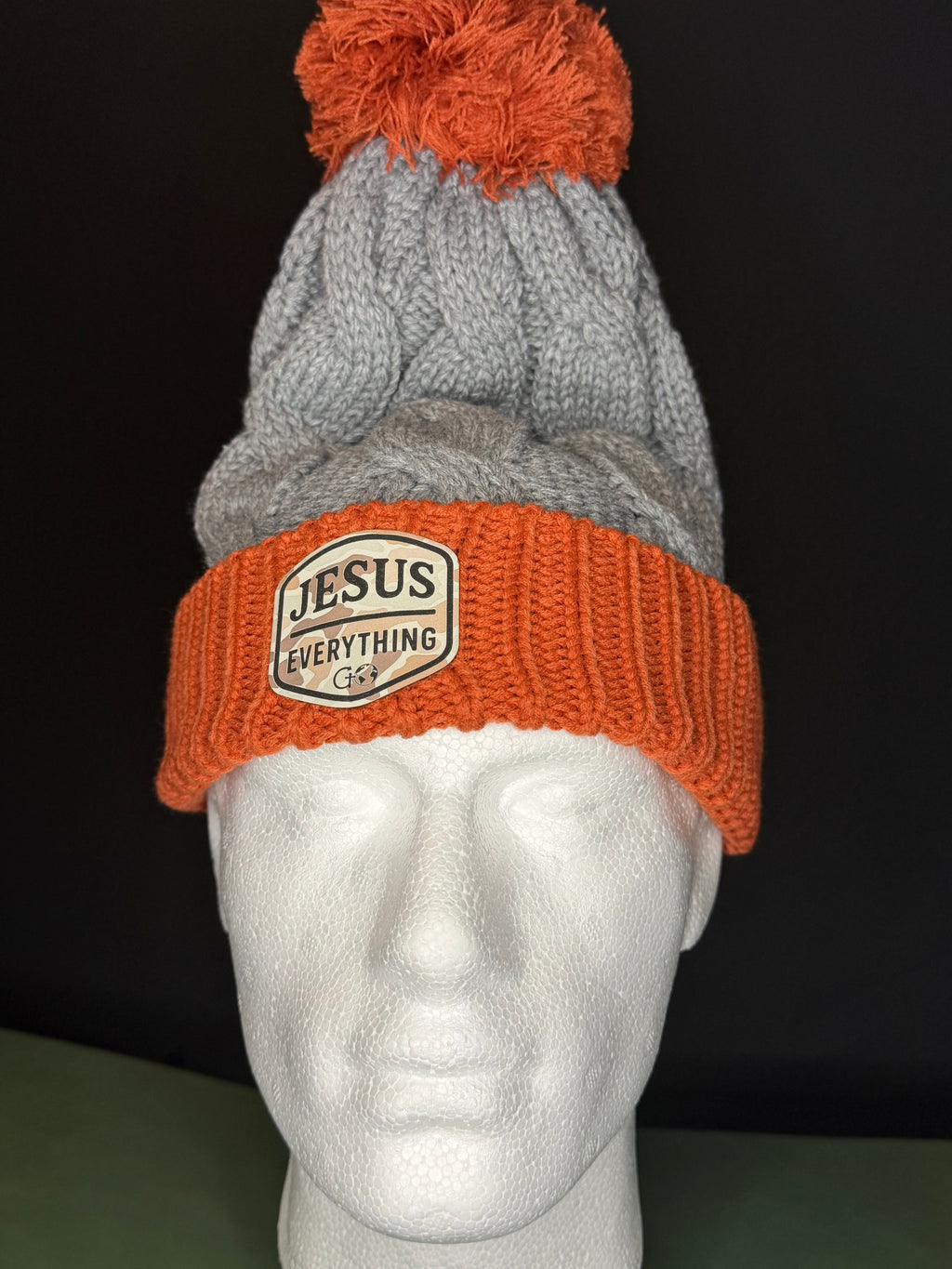 Jesus Over Everything Premium Leatherette Patch Hat