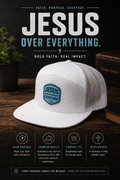 Jesus Over Everything Premium Leatherette Patch Hat