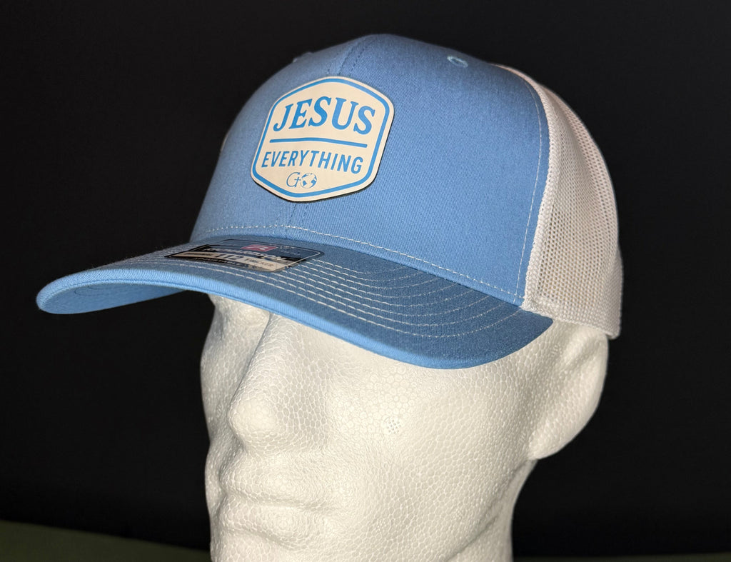 Jesus Over Everything Premium Leatherette Patch Hat
