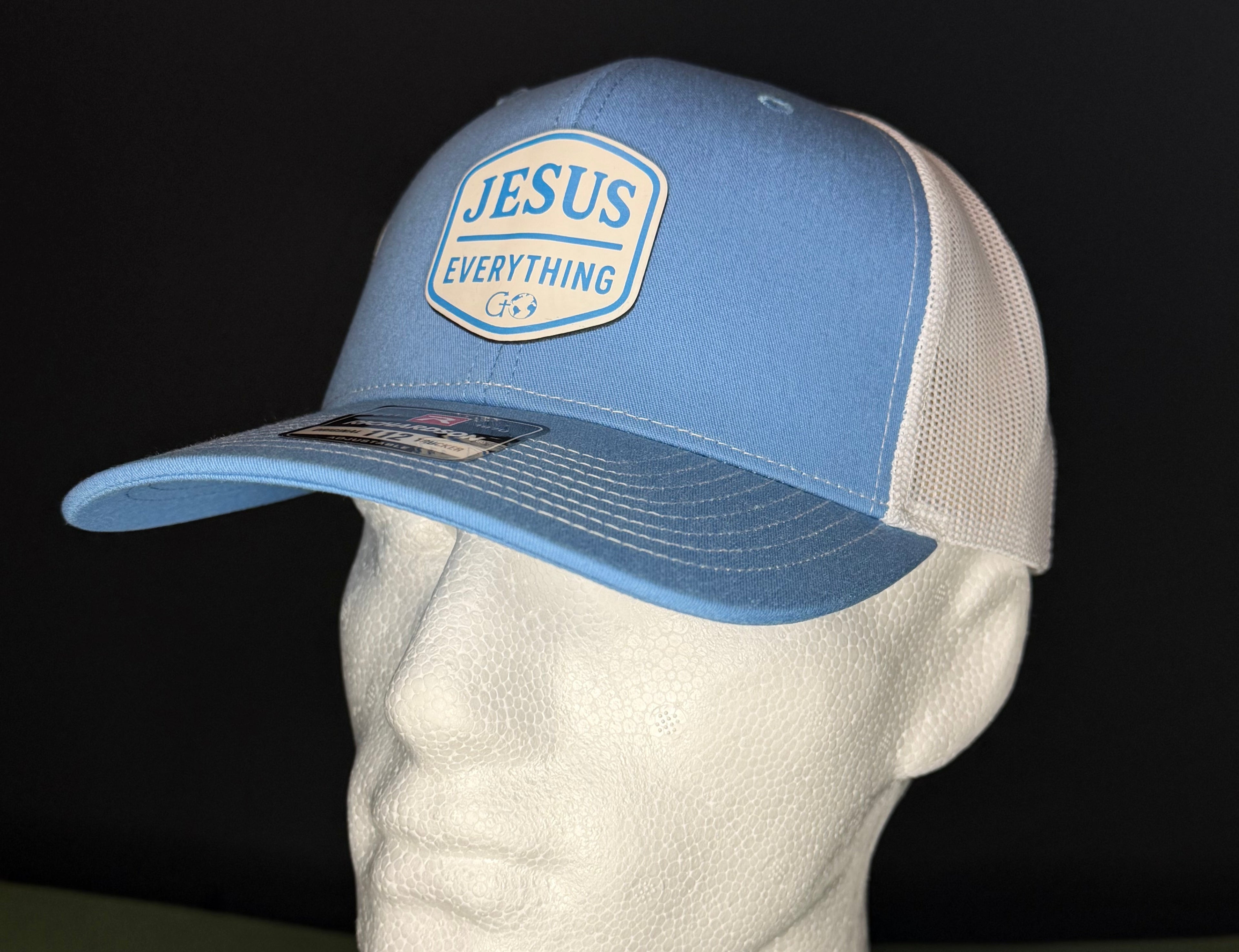 Jesus Over Everything Premium Leatherette Patch Hat