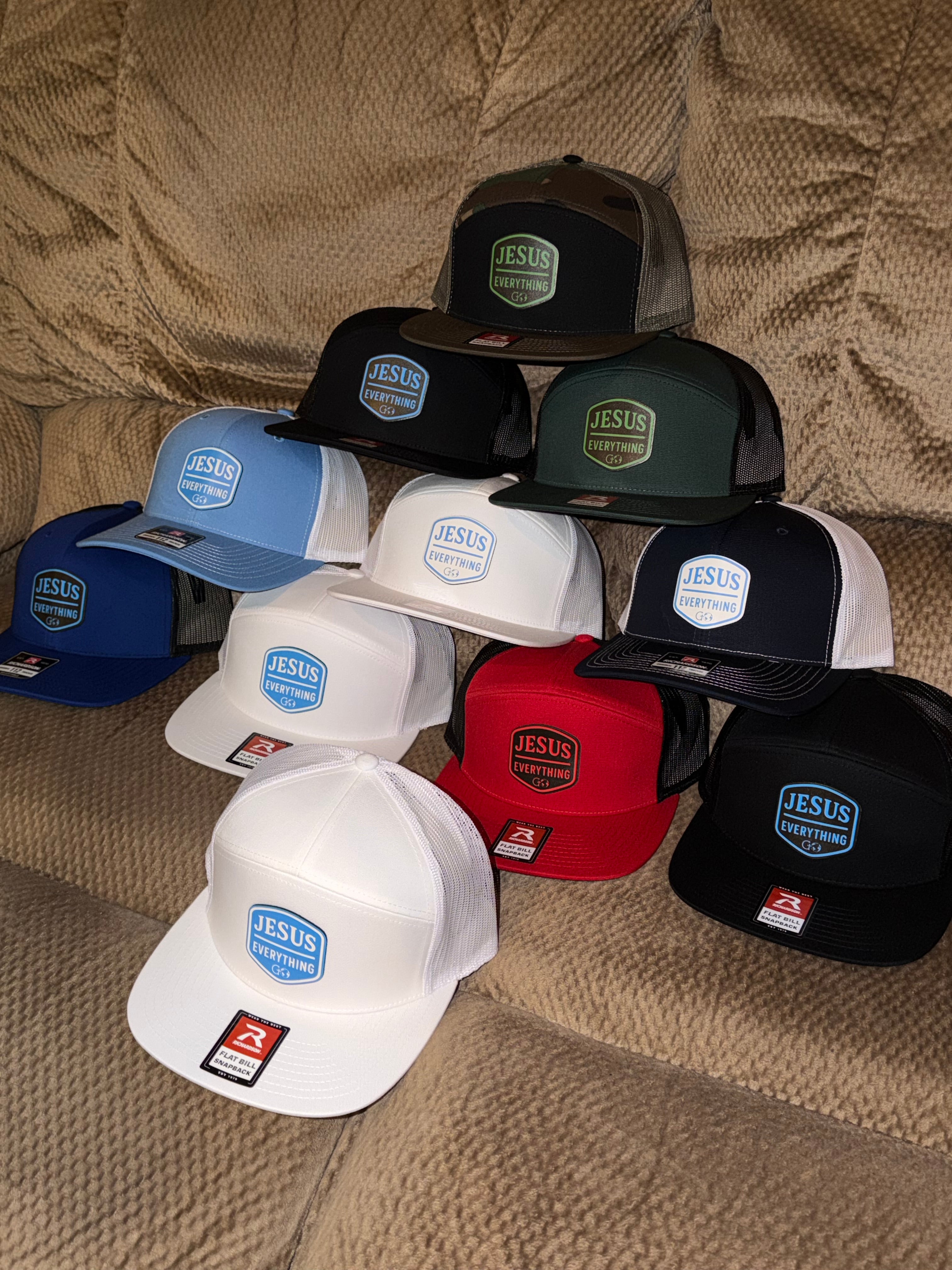 Jesus Over Everything Premium Leatherette Patch Hat
