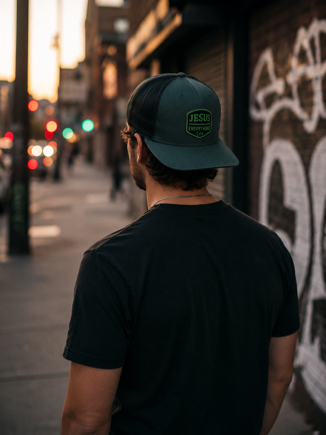 Jesus Over Everything Leatherette Patch Hat