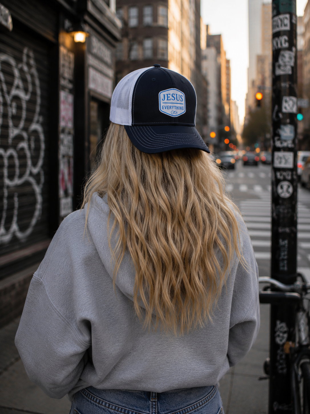 Jesus Over Everything Leatherette Patch Hat